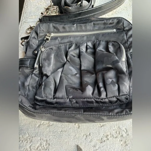 MZ Wallace Bags Mz Wallace Lizzy Black Camo Purse Handbag